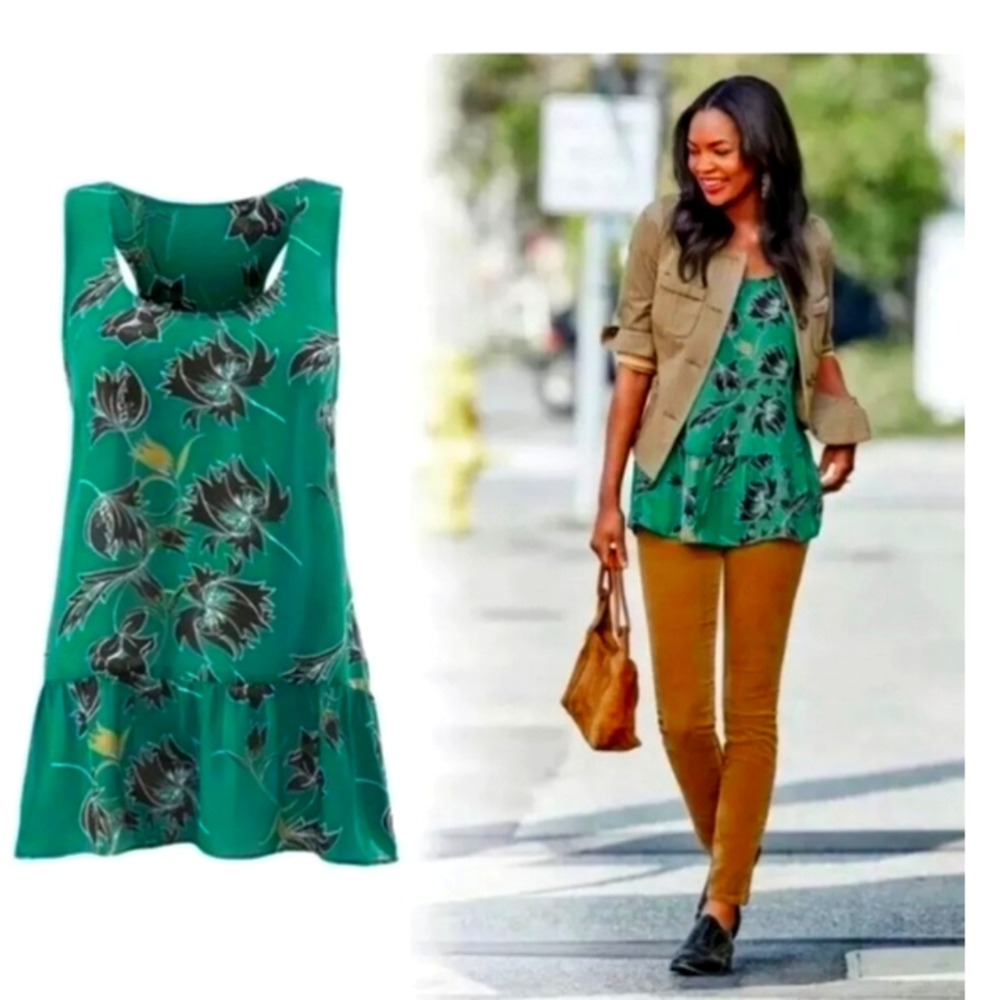 Anthropolog6 Zoe Falling Flowers Tank Top